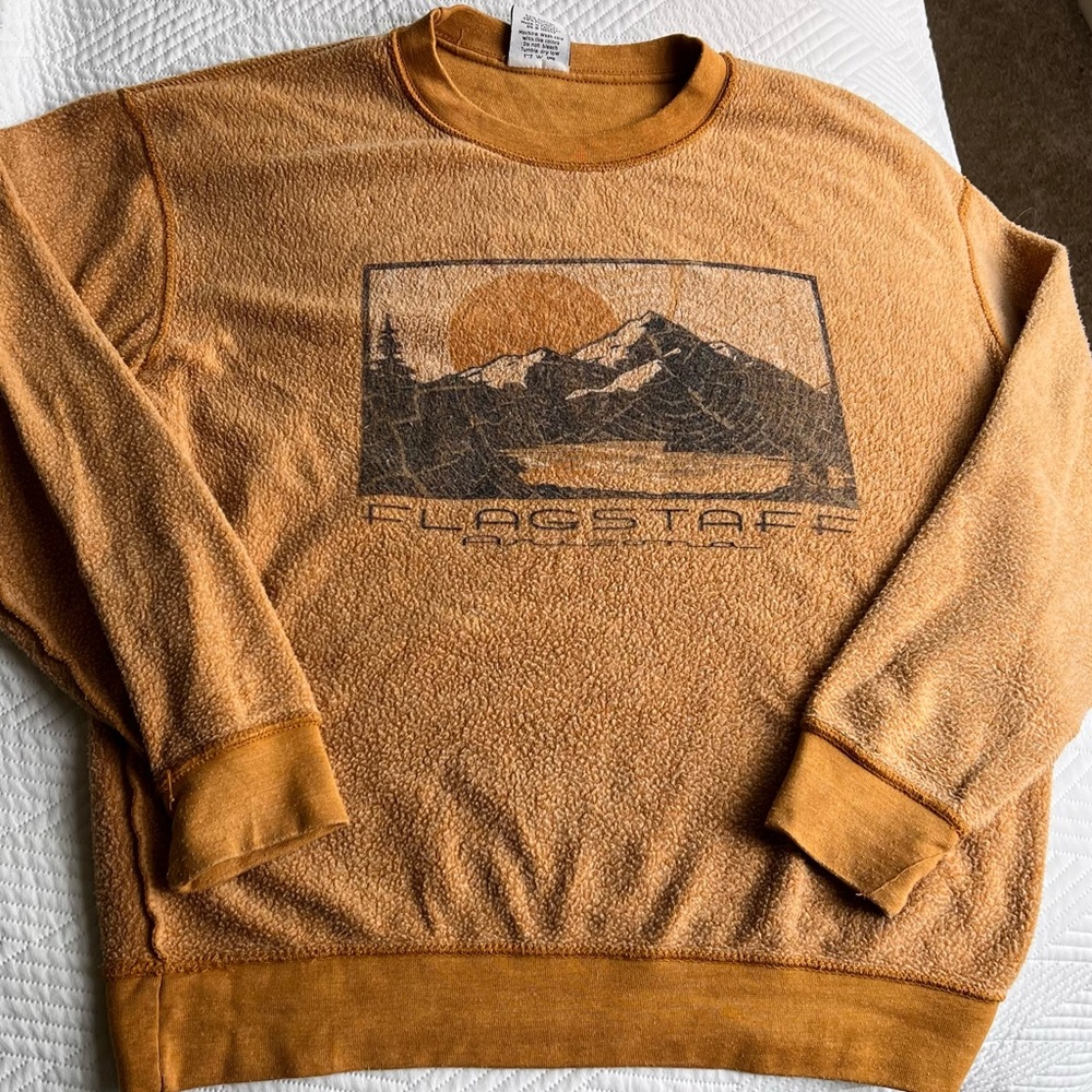 Inside out fleece Flagstaff, Arizona crewneck hoodie